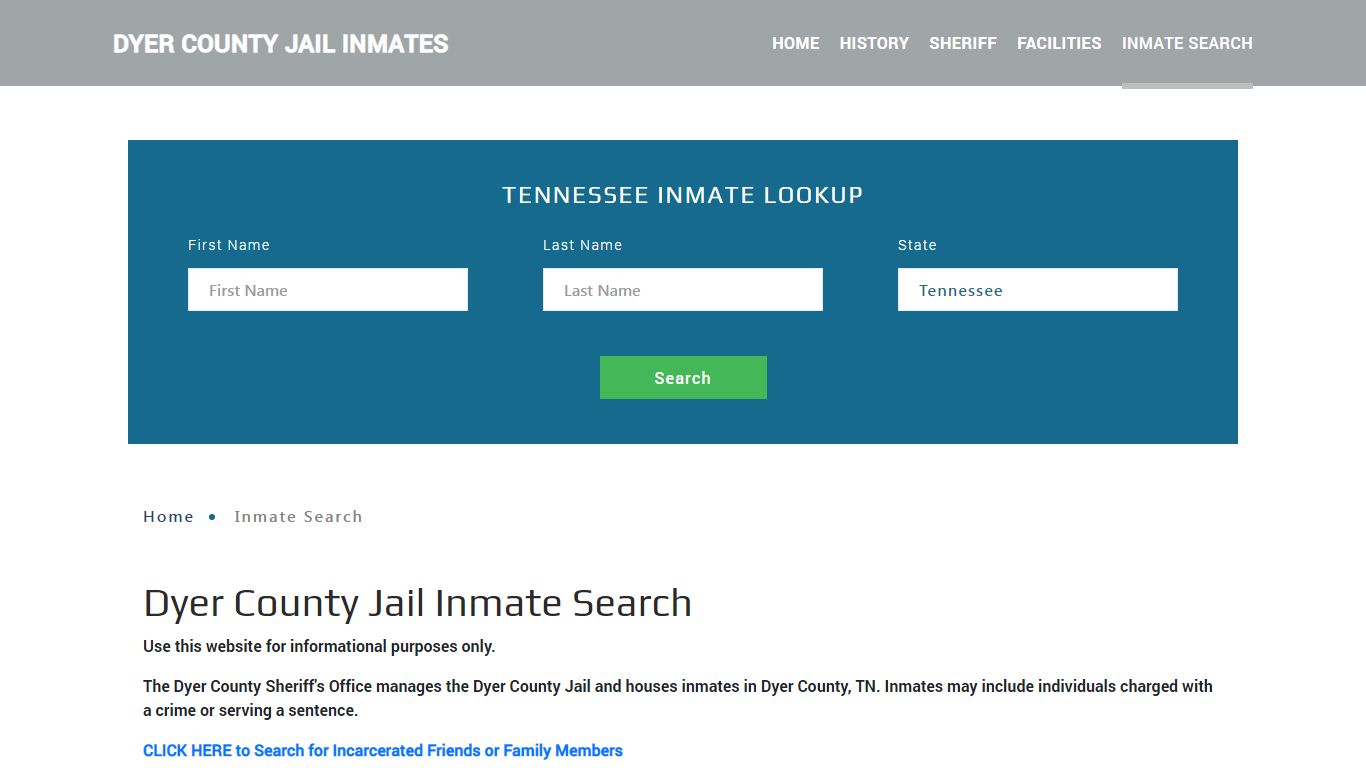 Dyer County, TN Detainee Lookup